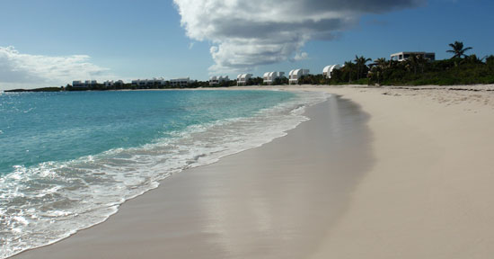 covecastles as seen from east end of beach