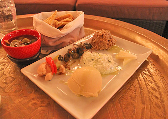 mediterranean plate for sharing at meze
