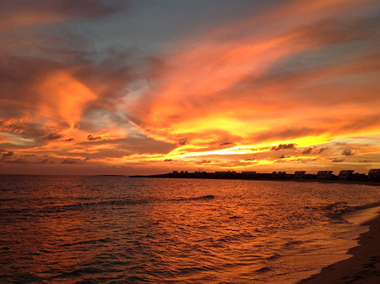 sunset on shoal bay west