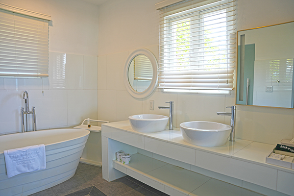 Superior Beachfront Suite bathroom at Manoah Boutique Hotel Anguilla