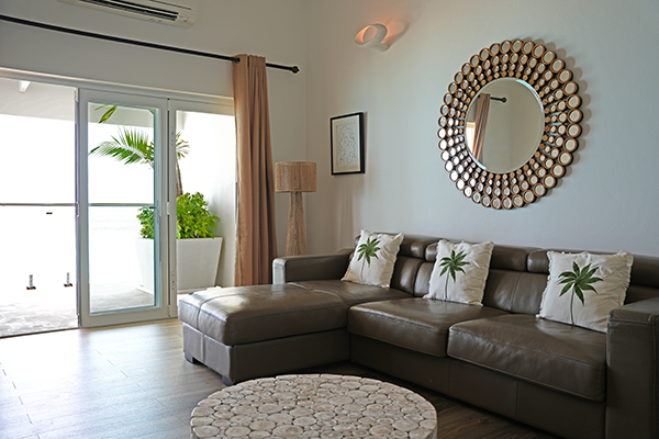 Superior Beachfront Suite living area at Manoah Boutique Hotel Anguilla