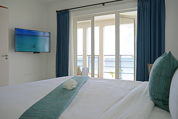 Oceanview Suite bedroom at Manoah Boutique Hotel Anguilla