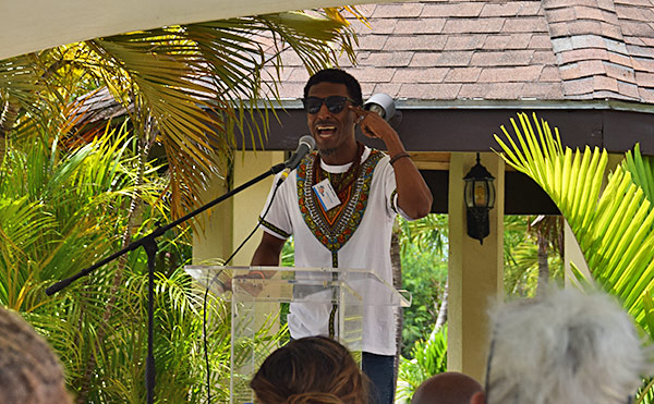 adrian green presentation at lit fest anguilla