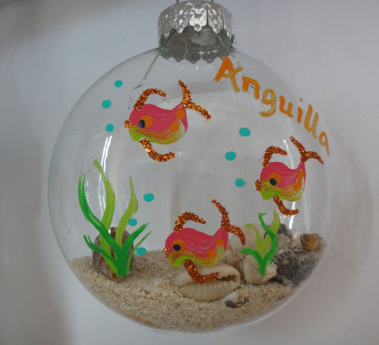 handpainted ornaments at seaspray