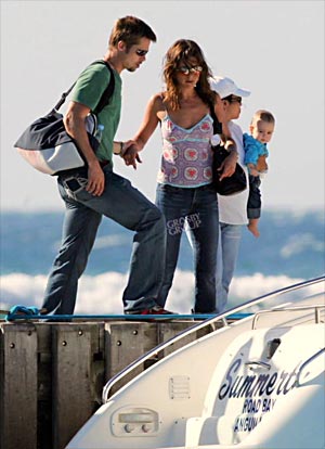 Brad Pitt and Jennifer Aniston in Anguilla