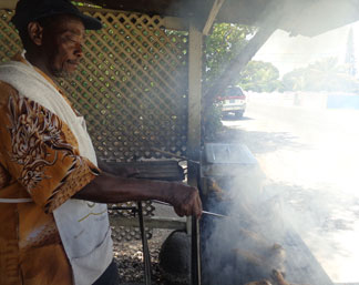 Anguilla dining, Valley BBQ, roadside, chicken, ribs, johnny cakes