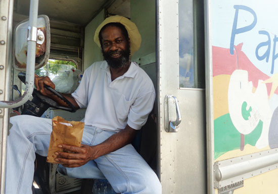 Anguilla food, Anguilla food van, Papa Lash food van, The Valley, vegetarian