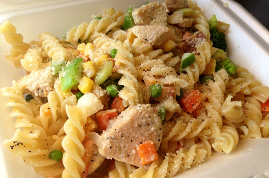 chicken pasta at slyco