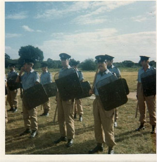 Police at Ronald Webster Park 1969