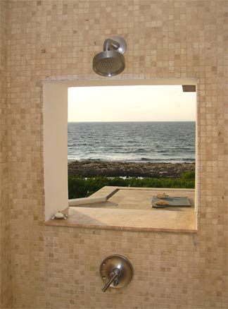 anguilla outdoor shower caribbean tile