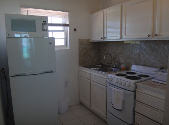 kitchen in rendezvous bay hotel unit