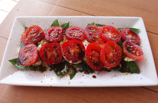 caprese salad at sandbar