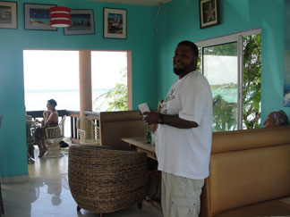 Anguilla restaurant, On Da Rocks, owner, Island Harbour