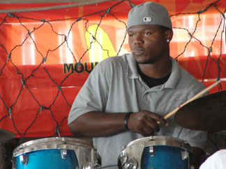 Anguilla restaurant, Johnno's, beach bar, live jazz, Jaiden Fleming, British Dependency, drummer