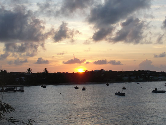 Anguilla restaurant, On Da Rocks, Island Harbour sunset