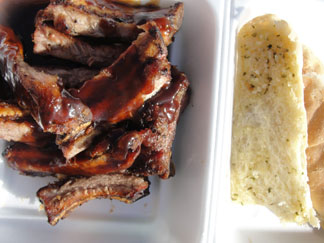 Anguilla diving, Sandy Ground, Sammy's BBQ, ribs, garlic bread