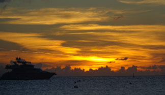 orange sunset in anguilla