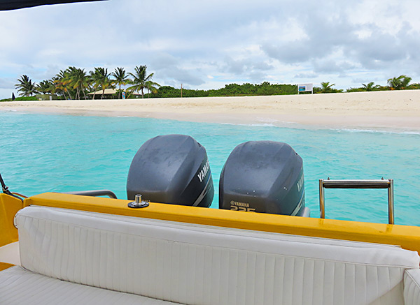 backing into prickly pear with shoal bay scuba