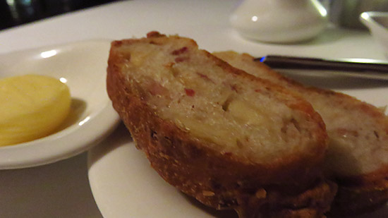 bacon cheese bread at bistro
