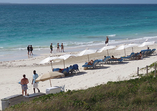 beach chair set up at cuisinart