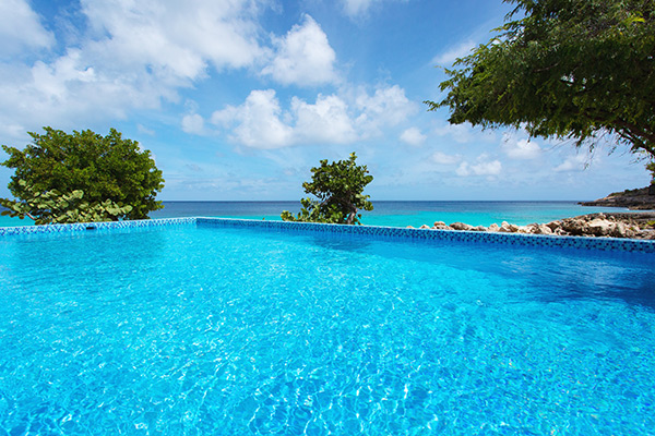 Pool view Sandcastle Beach House