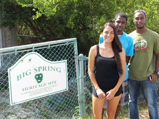 at big spring heritage site gate