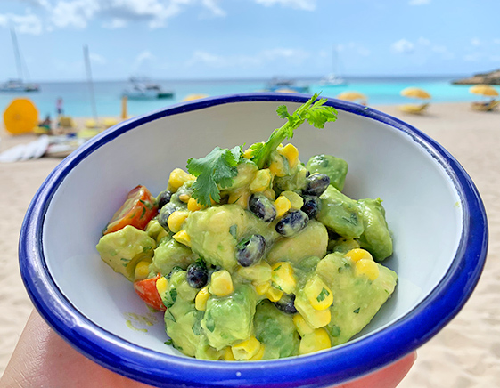 black bean salad at Leons