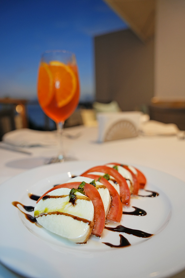 Caprese salad at Blue Bar at CéBlue