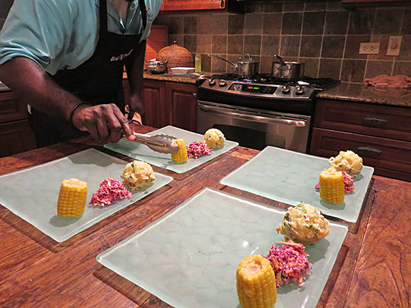 bird of paradise chef kylon plating caribbean bbq