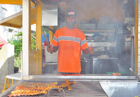 chef tola at the grill at dad's