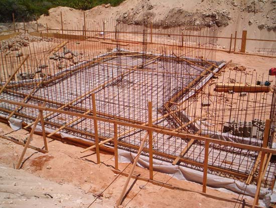 cistern with rebar