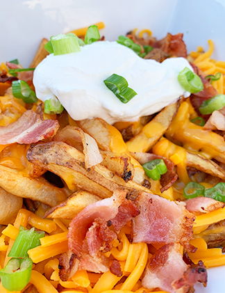Classic loaded fries from waves
