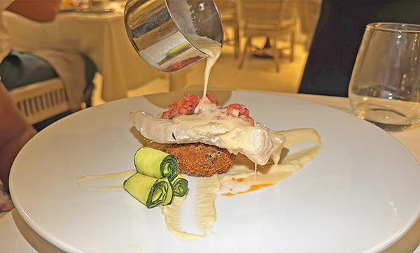Coconut-poached Grouper at Pimms at Cap Juluca, A Belmond Hotel