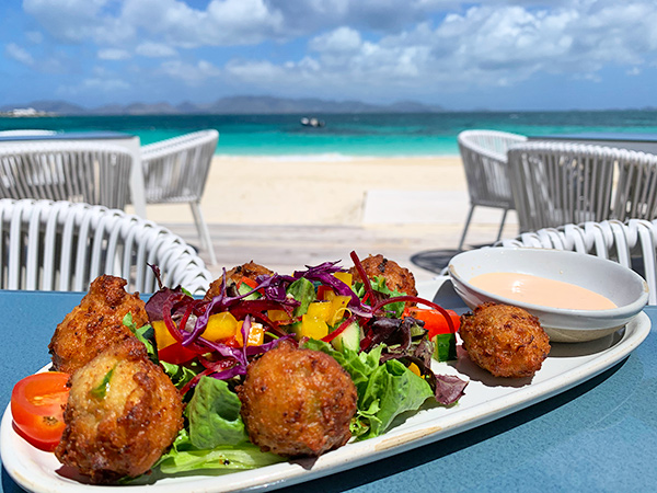Conch Fritters at The Beach Bar and Grill at Cuisinart