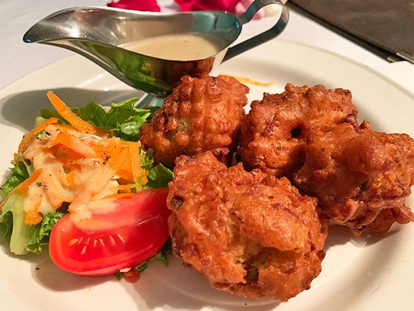 conch fritters from tastys in anguilla