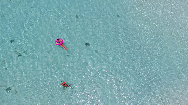 anguilla water drone shot