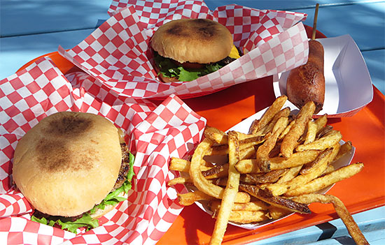 a burger corn dog anguilla