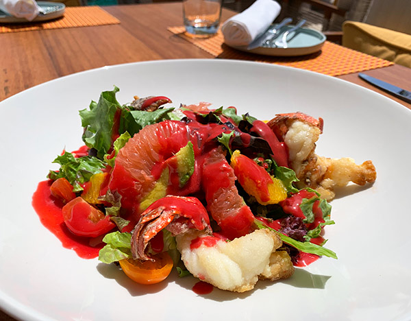 crayfish barclays salad at belmond