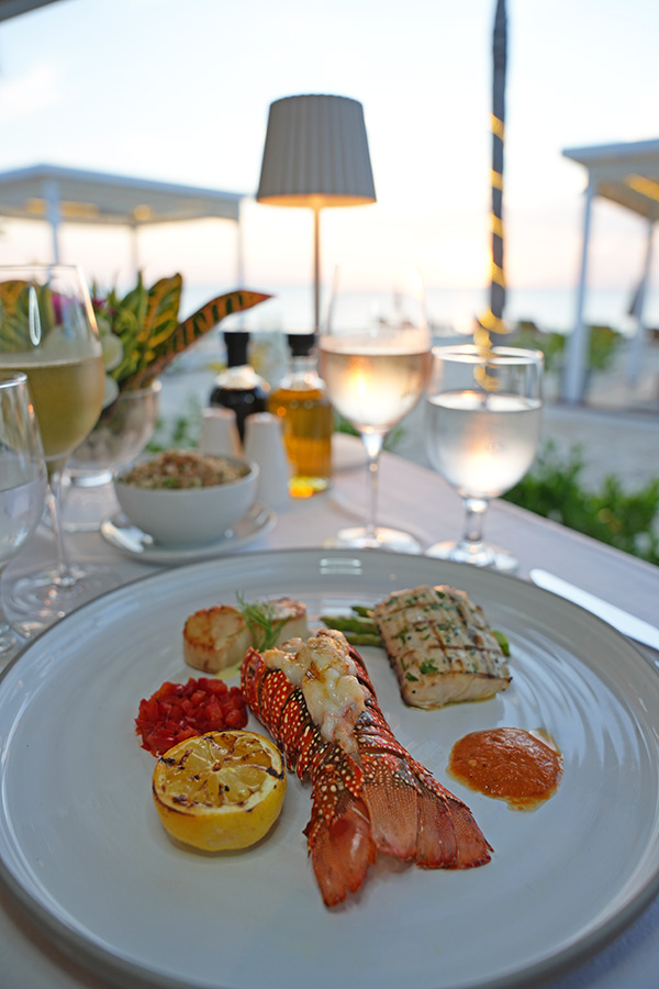Seafood Trio at L'Etoile Restaurant on Shoal Bay East