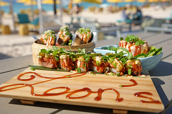 Crispy Rice with Spicy Tuna at Leons at Meads Bay