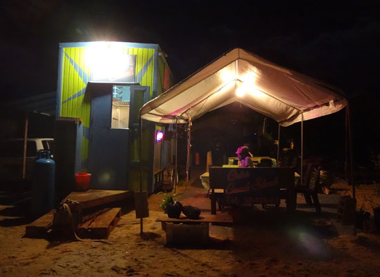 criss conch shack in sandy ground