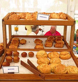 croissants and muffins for breakfast at cuisinart