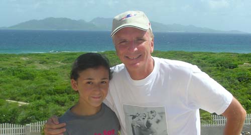 dad and yuki by Anguilla condo