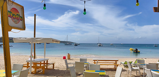 dads beach bar on the sands of sandy ground