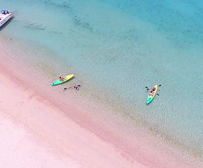 kayaking to little bay from davida on crocus bay