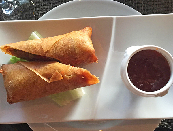 vegetable springroll at davida