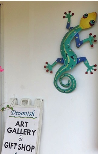 the friendly entrance to devonish art gallery