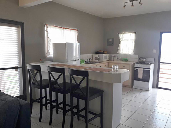 bar dining area at davida cottages