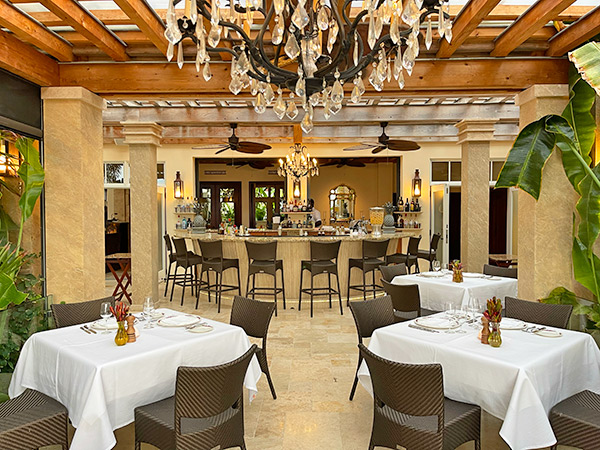 the terrace at julians tropical french bistro at quintessence