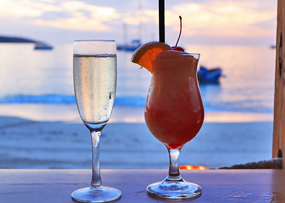 Anguilla Beaches - Dinner Cocktails at Sandbar